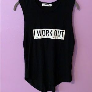 Black muscle tank/tunic